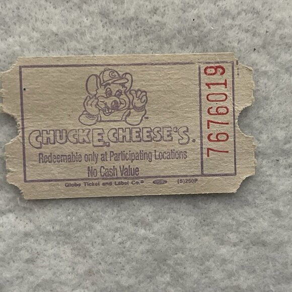 Chuck E Cheese Plastic Zip Up Pouch Bag With Tickets Blue Face 2000’s - Picture 6 of 15